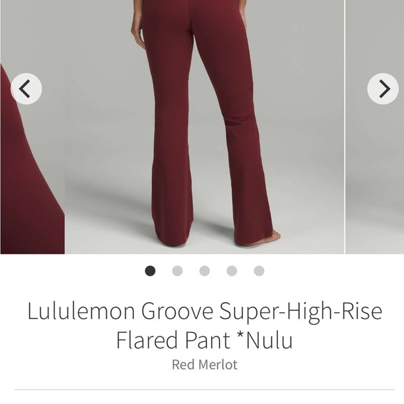 Lululemon Groove SHR Red Merlot Leggings NWT - Picture 3 of 4